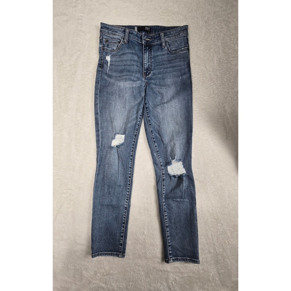 KUT‎ From the Kloth Women Size 2 Catherine High Rise Boyfriend Distressed Jeans